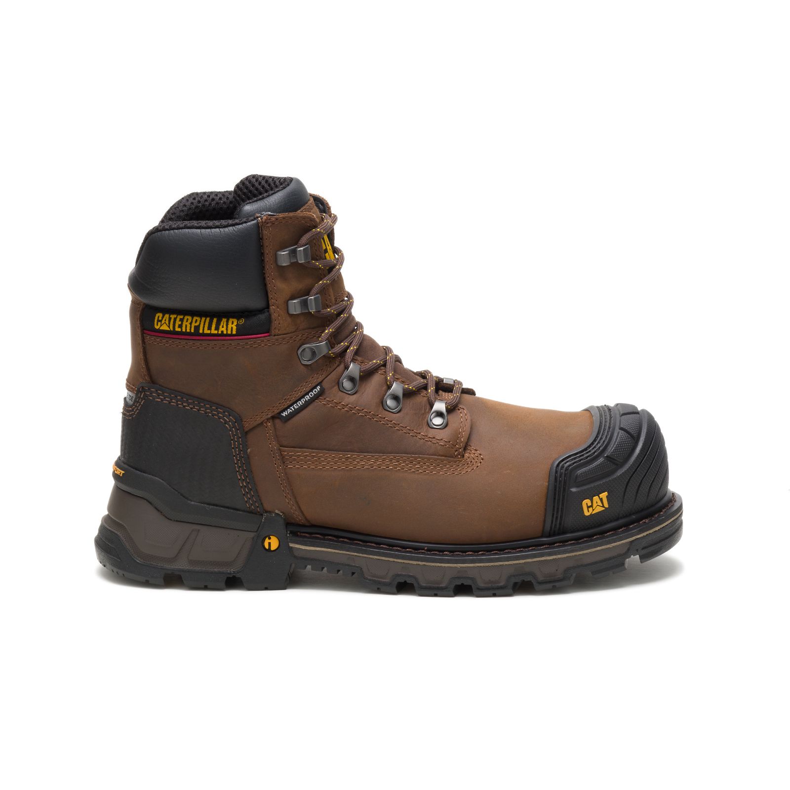 Caterpillar Excavator Xl 6" Waterproof Composite Toe - Mens Work Boots - Dark Brown - NZ (307XECBKS)